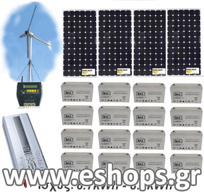 Υβριδικό φωτοβολταϊκό σύστημα 5.8-6.5kwh