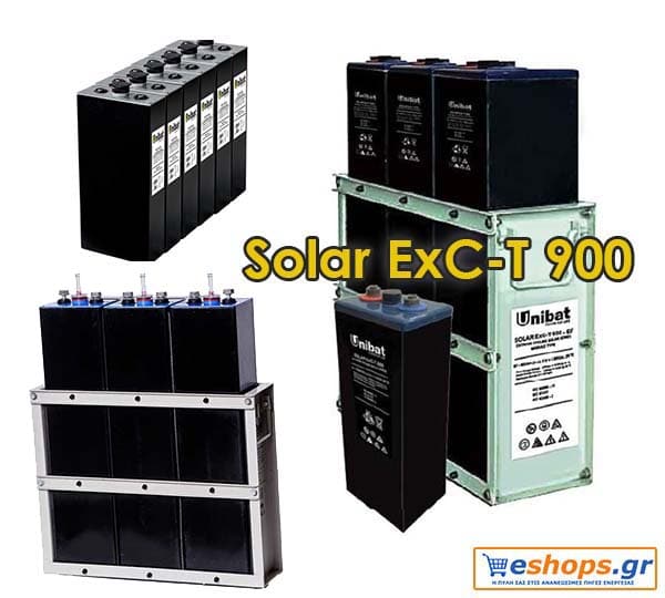 Μπαταρία Unibat 2V Solar Solar ExC-T 900 (904Ah c120)